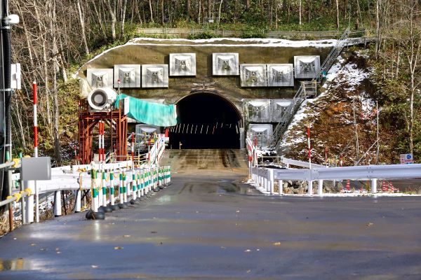 青函トンネル（北海道側）工事現場